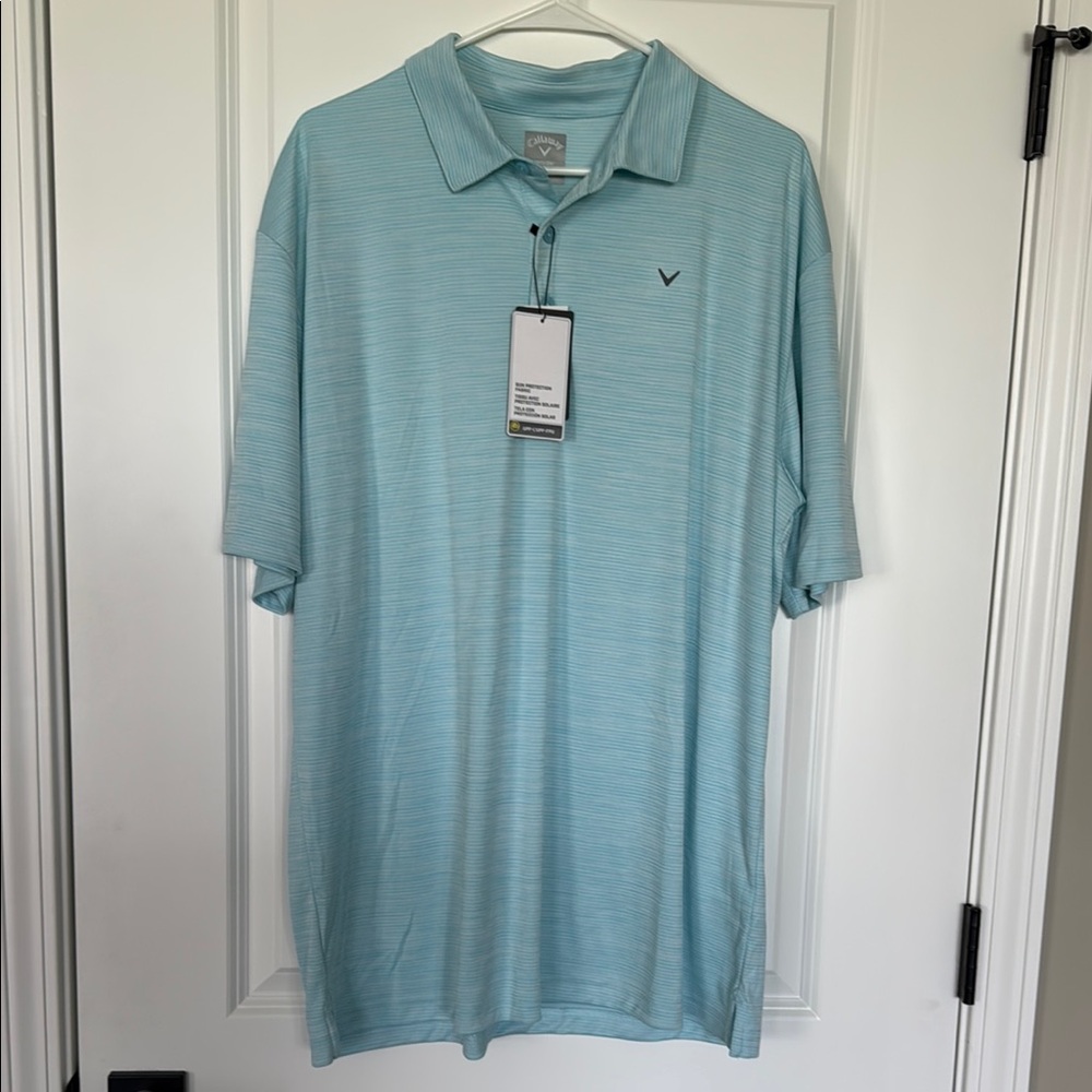 Callaway Blue Polo Shirt Classic Lightweight Design